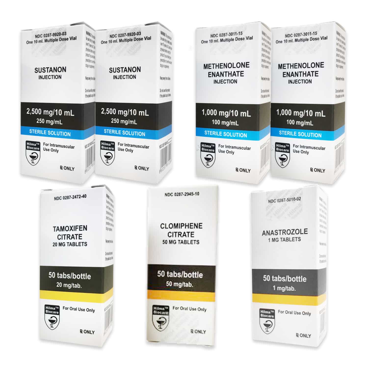 PACCHETTO MUSCOLARE LIVELLO II (INIEZIONE) HILMA SUSTANON + PRIMOBOLAN + PCT (8 SETTIMANE)