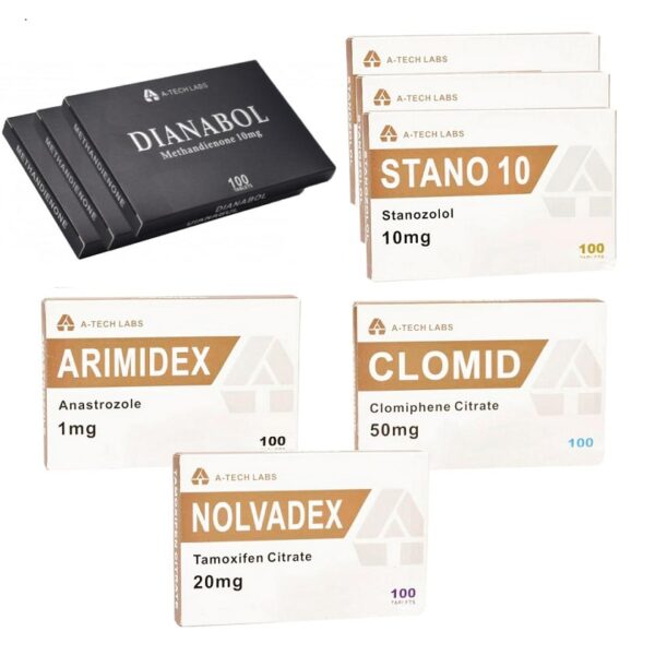 Pacchetto per l'aumento della massa muscolare magra Steroidi orali Dianabol Winstrol 8 settimane A Tech Labs 1