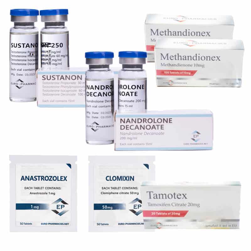 Pacchetto per l'aumento di massa muscolare di livello III (iniezione): SUSTANON + DECA + DIANABOL (8 settimane) Euro Pharmacies