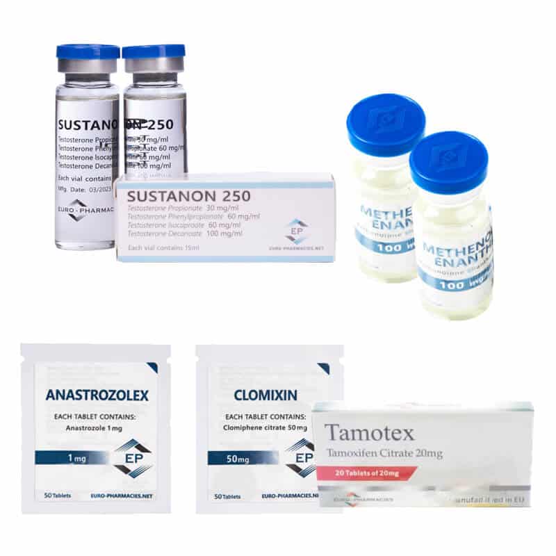 Pacchetto per l'aumento di massa magra (INIEZIONE) SUSTANON + PRIMOBOLAN + PCT (8 settimane) Euro Pharmacies