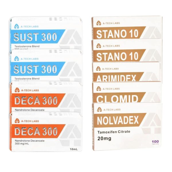 Pacchetto per l'aumento della massa muscolare magra (iniezione orale) Sustanon + Deca + Winstrol (8 settimane) A Tech