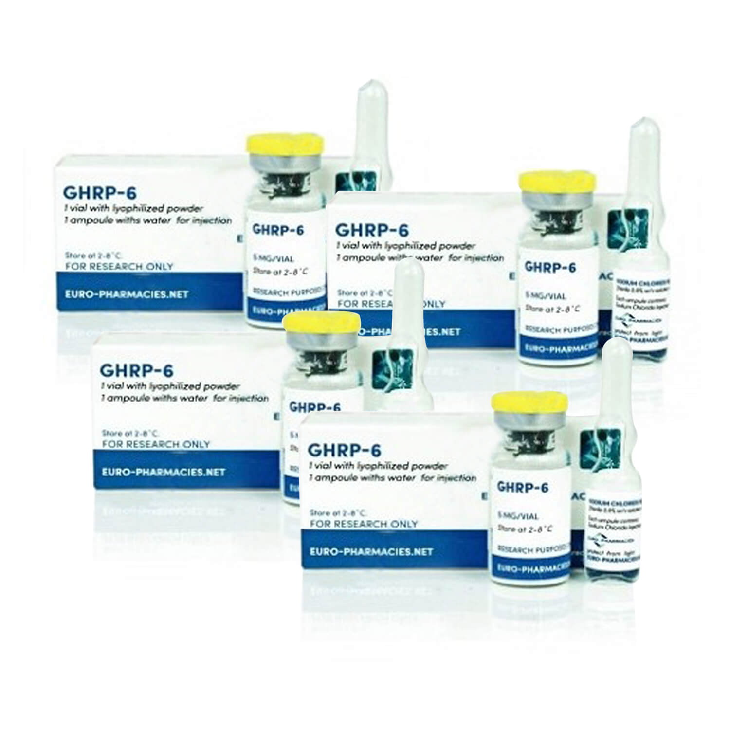 GHRP 6 5mg 1 flaconcino Euro Pharmacies × 4