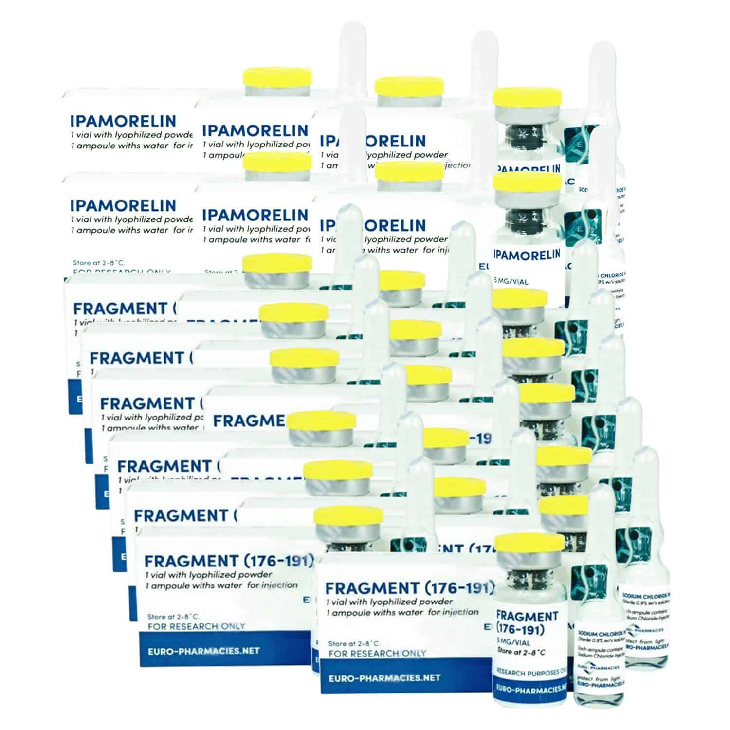 Pacchetto di peptidi anti-invecchiamento Euro pharmacies HGH Frag 176 191 ipamorelin (12 settimane)