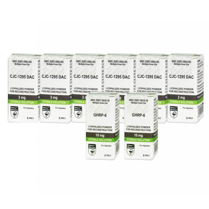 Kit di peptidi per l'aumento di massa muscolare intermedio GHRP 6 CJC 1295 DAC Hilma Biocare (12 settimane)