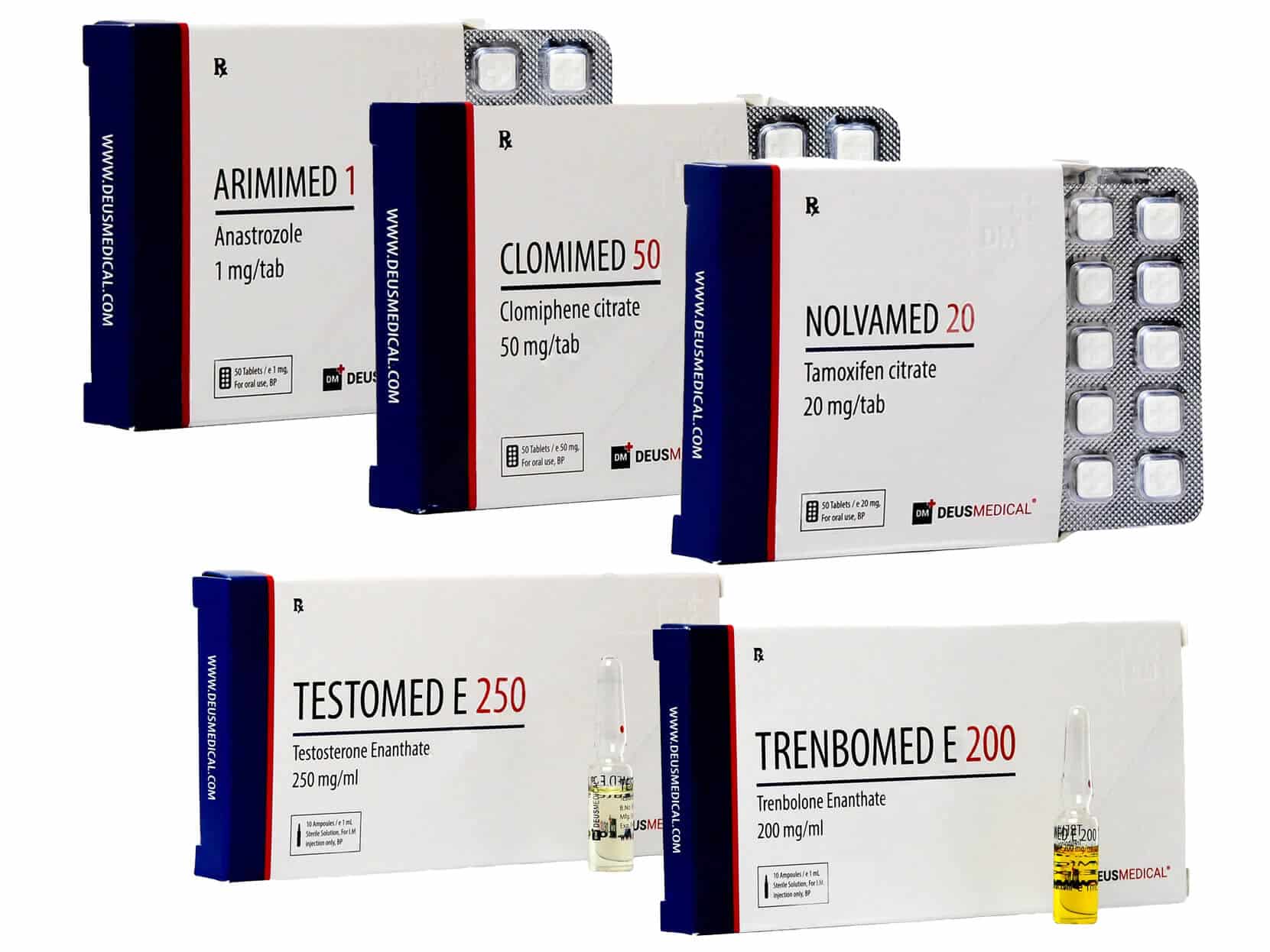 1 CONFEZIONE PER L'AUMENTO DELLA MASSA MAGRA Testosterone Enantato Trenbolone Enantato 10 settimane Deus Medical