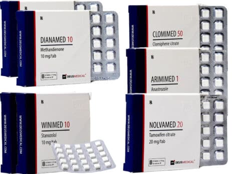 3 confezioni per l'aumento di massa secca Orale 4 settimane Dianabol Winstrol Protezioni PCT Deus Medical