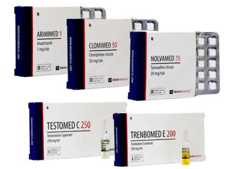 4 LIVELLO I pacchetto per aumento di massa magra INIEZIONE DI TESTOSTERONE CIPIONATO TRENBOLONE ENANTATO PCT 10 settimane Deus Medical 463×348