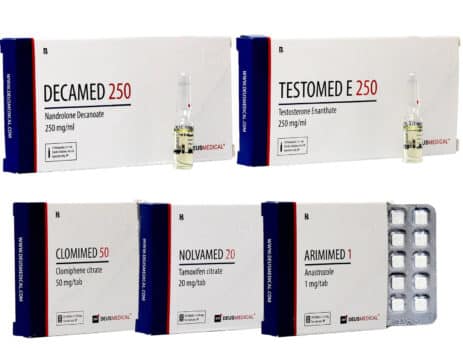 4 confezioni per l'aumento di massa muscolare INIEZIONE Enantato 250 DECA 8 settimane Deus Medical 463×348