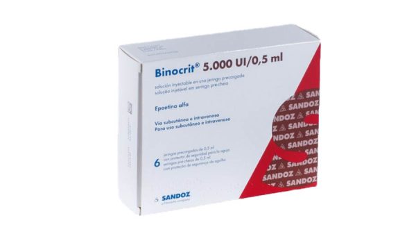 Binocrit 5000 UI 0,5 ml. 6 Soluzione iniettabile in siringhe preriempite Epoetina Alfa Sandoz