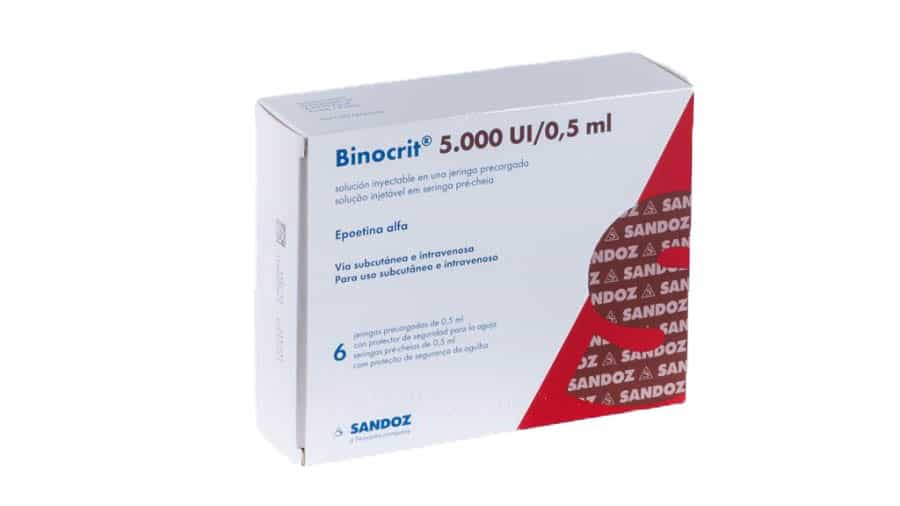 Binocrit 5000 UI 0,5 ml. 6 Soluzione iniettabile in siringhe preriempite Epoetina Alfa Sandoz
