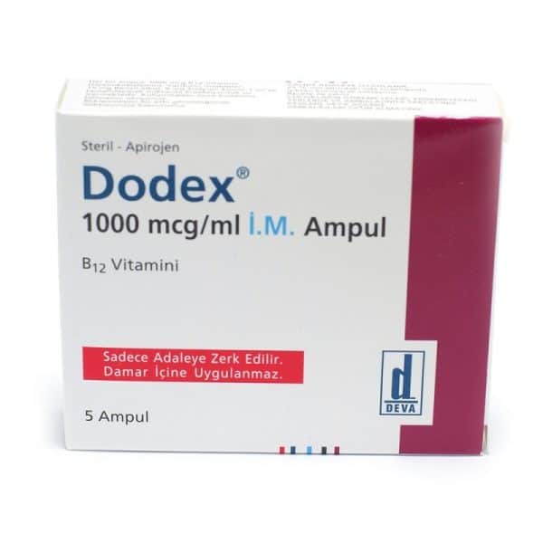 Vitamina B12 Dodex B12 1000 Mcg Ml X 5 Amp Deva