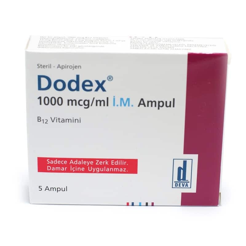 Vitamina B12 Dodex B12 1000 Mcg Ml X 5 Amp Deva