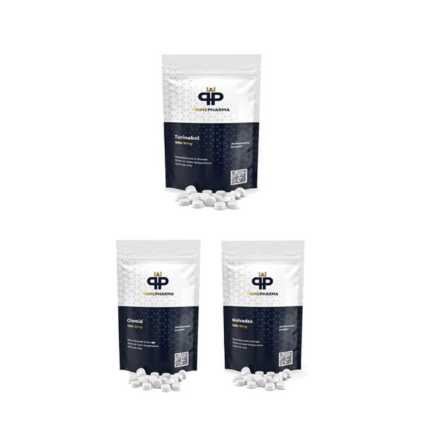 TURINABOL KIT PER L'AUMENTO DELLA MASSA DRITTA + PROTEZIONE + PCT (4 settimane) PRIME PHARMA