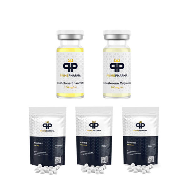 KIT PER L'AUMENTO DELLA MASSA MACINATA Testosterone Cipionato + Trenbolone Enantato (10 settimane) PRIME PHARMA