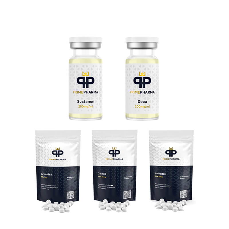 LIVELLO I (INIEZIONE) Pacchetto per l'aumento di massa muscolare SUSTANON 250 + DECA DURABOLIN 250 (8 settimane) PRIME PHARMA