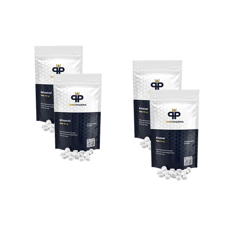 Pacchetto per l'aumento di massa magra: steroidi orali Anavar + Winstrol (6 settimane) PRIME PHARMA