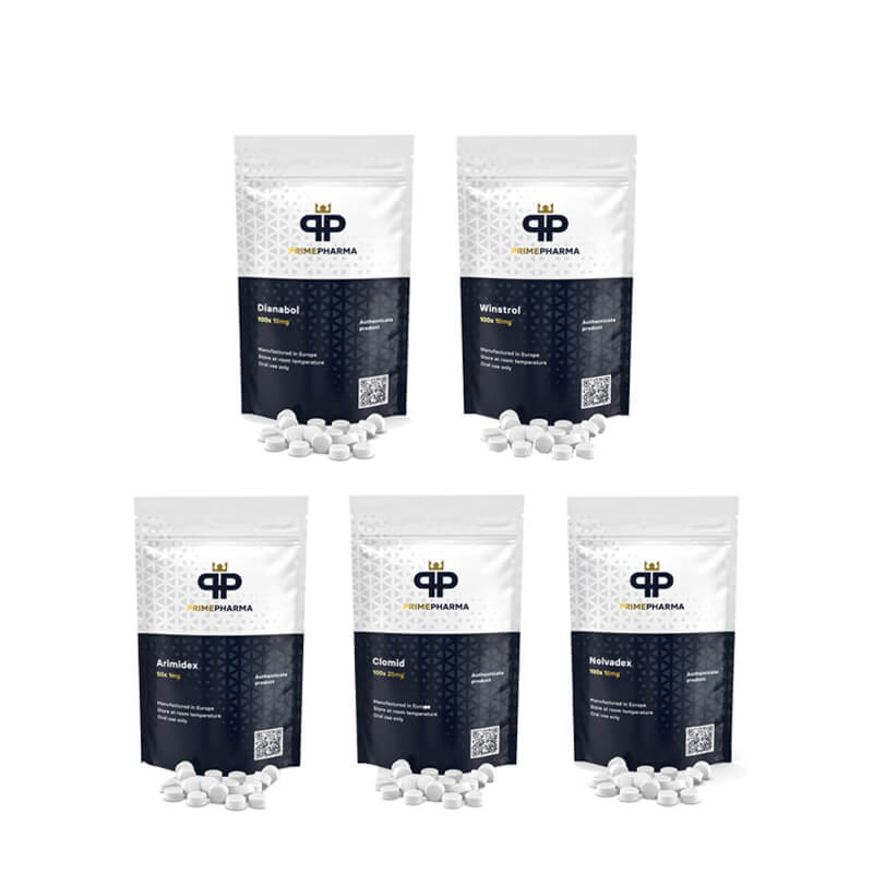 Pacchetto per l'aumento di massa magra: steroidi orali Dianabol + Winstrol (4 settimane) PRIME PHARMA