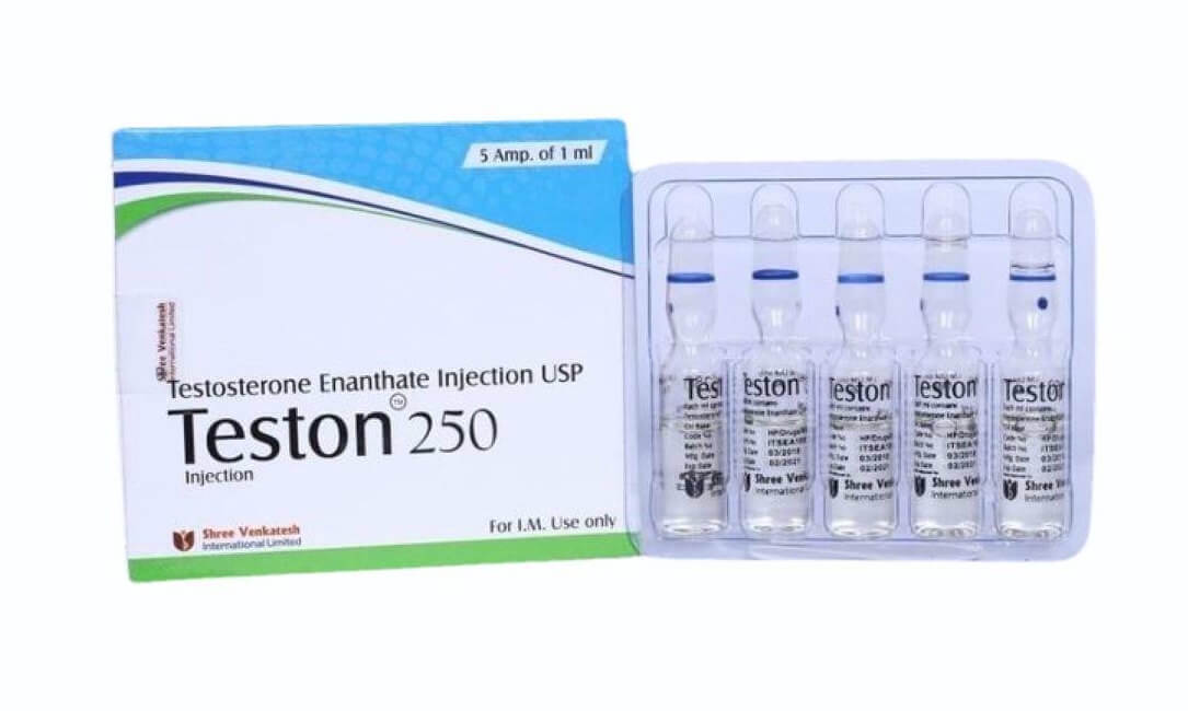TESTON - Testosterone Enantato 250mg/ml (5 fiale x 1ml) - Shree Venkatesh