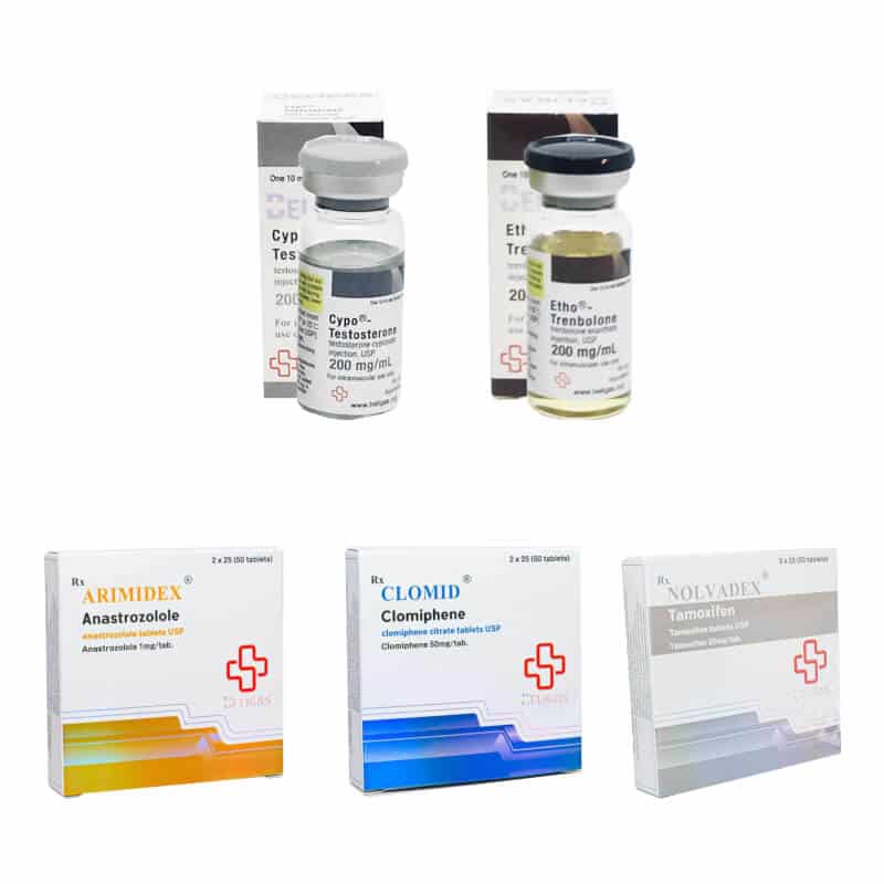 Pacchetto per l'aumento della massa muscolare magra: Testosterone cipionato + Trenbolone enantato (10 settimane) Beligas Pharmaceuticals International