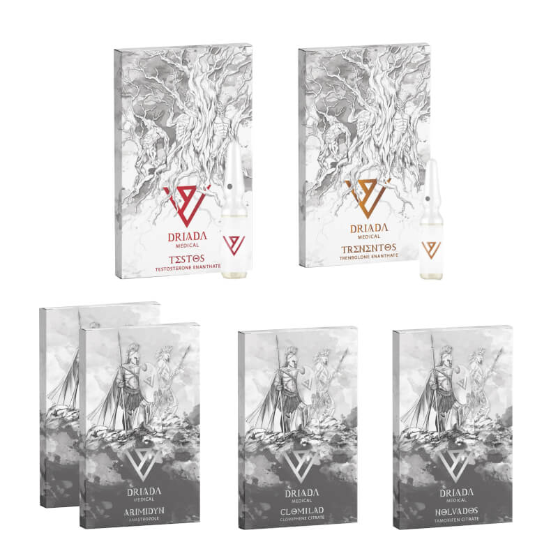 DRIADA MEDICAL Pacchetto per l'aumento della massa magra: Testosterone Enantato, Trenbolone Enantato (10 settimane)
