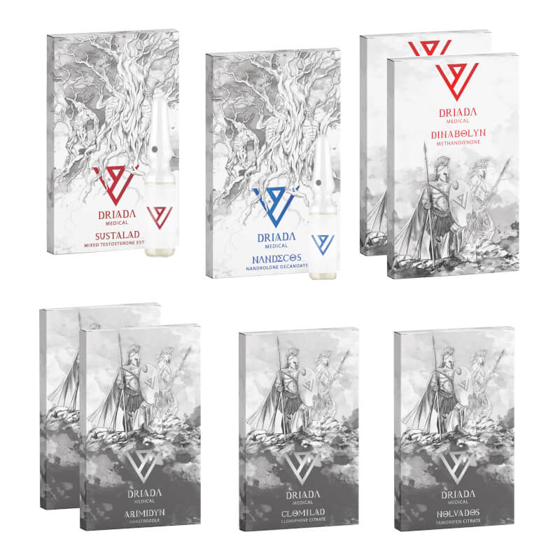 Pacchetto per l'aumento di massa muscolare DRIADA MEDICAL Sustanon Deca Dianabol 8 settimane