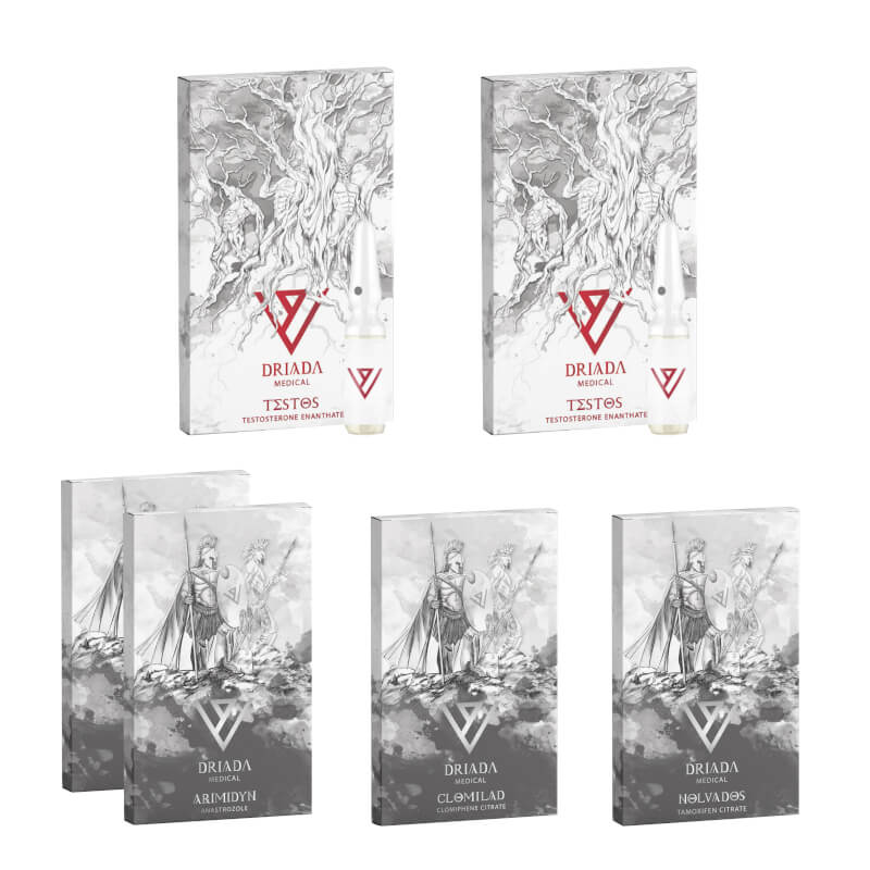 Pacchetto per l'aumento di massa (8 settimane) Testosterone Enantato + Protezione + PCT DRIADA MEDICAL