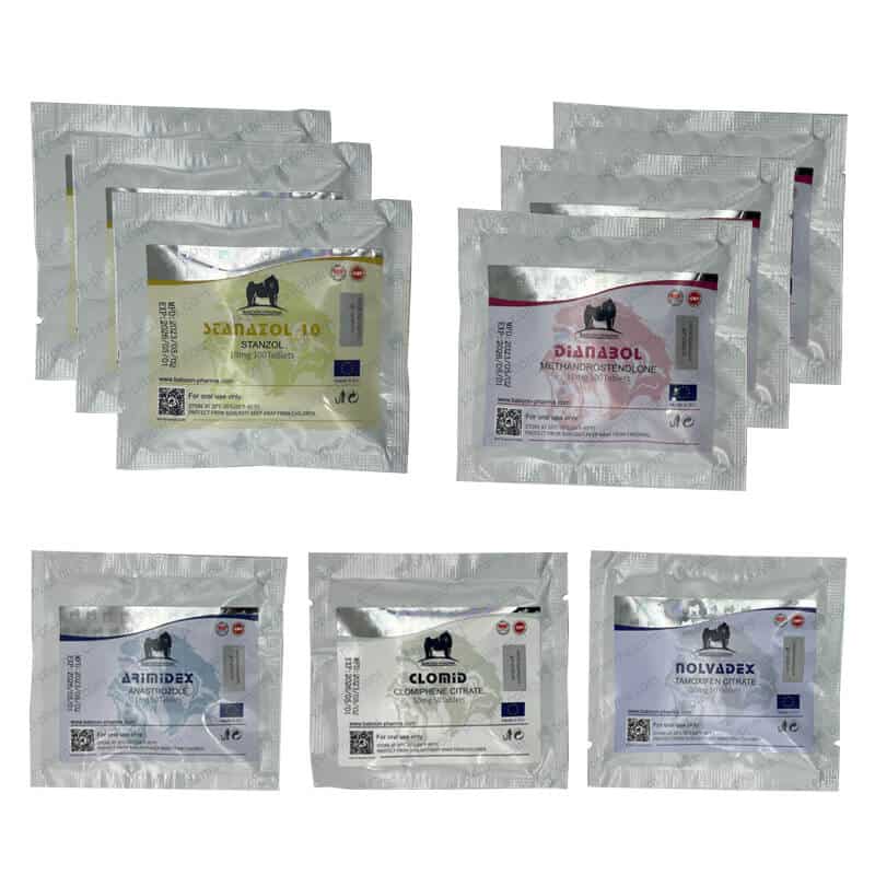 Pacchetto per l'aumento della massa muscolare magra: steroidi orali Dianabol Winstrol, 8 settimane, Baboon Pharma