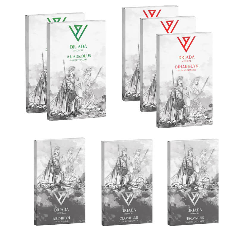 Pacchetto completo per l'aumento di massa muscolare Dianabol + Anadrol steroidi orali (8 settimane) Driada Medical