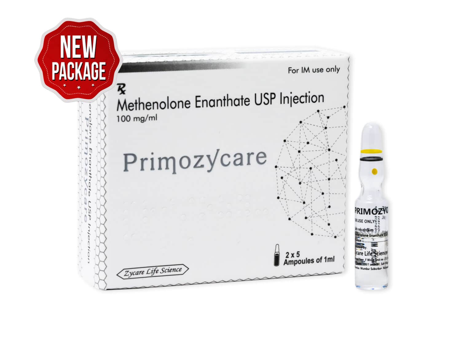 PRIMOZYCARE Metenolone Enantato USP Inj 100mg 1×10 1