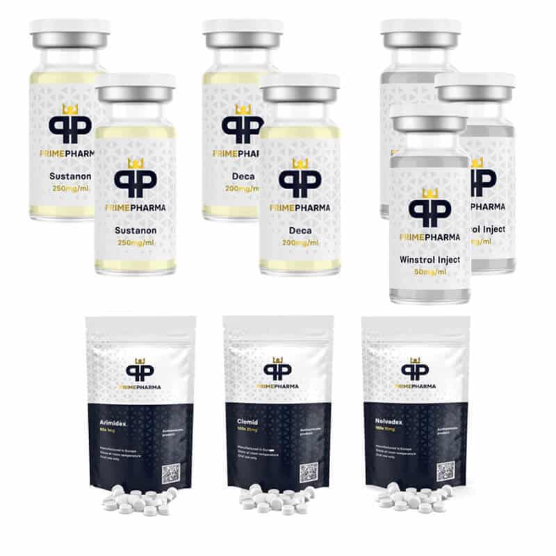 Pacchetto per massa magra INIEZIONE 8 settimane Sustanon Deca Winstrol Prime pharma 1