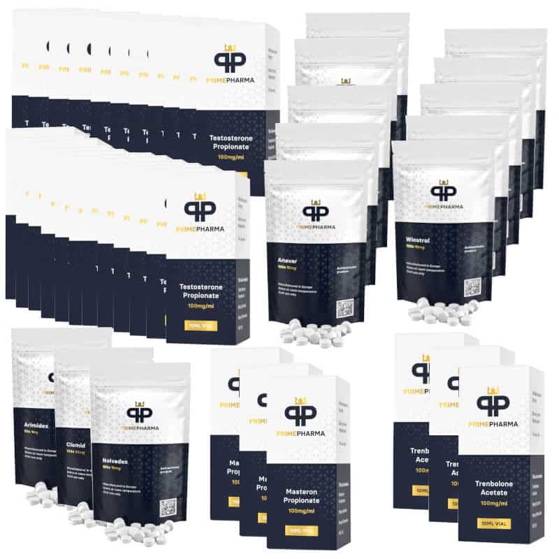 PACCHETTO ESTREMO PER L'AUMENTO DELLA MASSA MAGRA Test P Tren A Mast P Anavar Winstrol Orale 16 settimane BONUS