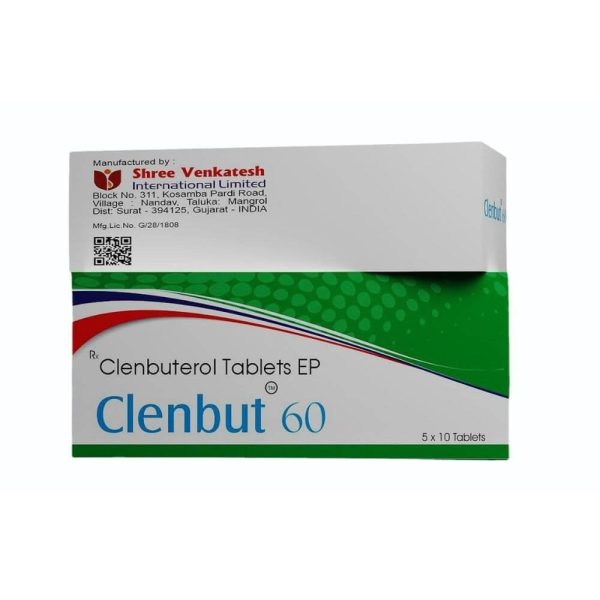 CLENBUT 60 - Clenbuterone Hcl 60mcg (50 compresse) - Shree Venkatesh