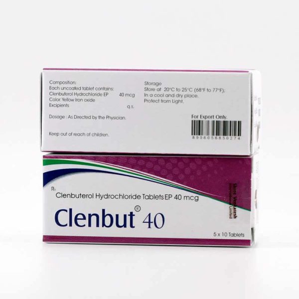 CLENBUT 40 - Clenbuterone Hcl 40mcg (50 compresse) - Shree Venkatesh